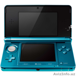 BRAND NEW NINTENDO 3DS COSMO BLACK AQUA BLUE GAMING SYSTEM #283734