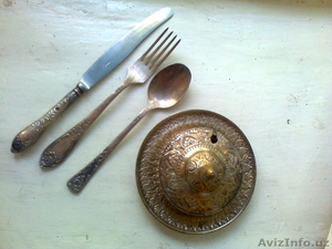 Продаются: Мелихиоровые - Икорница. Набор вилок  ножей ложек #959366