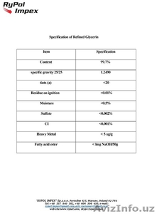 КОМПАНИЯ РЕАЛИЗУЕТ ГЛИЦЕРИН ПИЩЕВОЙ 99, 7% ВЫСОКОГО КАЧЕСТВА #1014008
