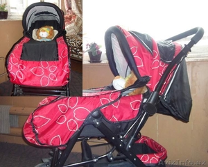 Продается красная детская коляска недорого #1121559