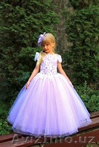 Платье детское сиреневое 10-004 #1209137