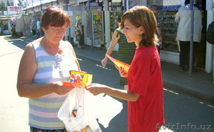 Распространение листовок,  флаеров на улице (у метро,  остановки,  перекрестки) #1254401