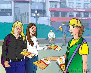 Распространение раздача листовок флаеров в ташкенте #1254413