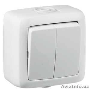 Серия розеток и  выключателей «ALFA IP44» открытой установки, гарантия 5 лет  #1424201