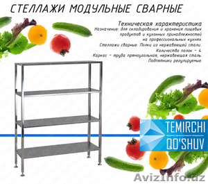 Стеллаж (Полка) для кухни,  пищевой,  никель #1488953