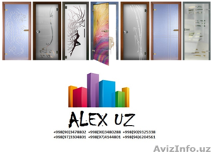Продается межкомнатная стеклянная дверь+установка +998(90)3478802   +998(90)3480 #1519002