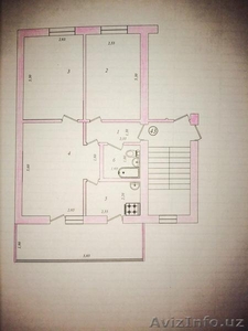 Мукими (м.Новза) 3/5/5 кирп  балк. 2*6,  71 кв.м. не торец #1556798