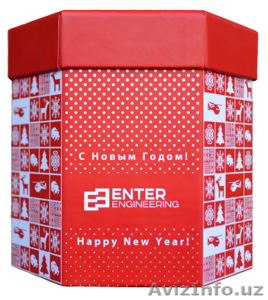 Новогодняя подарочная упаковка премиум класса оптом. #1598609