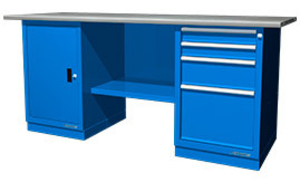 Слесарный верстак 2-х тумбовый #1649341