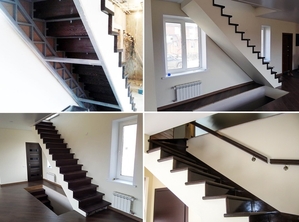 Лестницы монолитные строим,  железные лестницы,  обшивка лестниц и перила.+9989032 #1659693