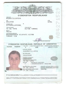 Найден паспорт на имя RAKHMATILLAEVA  ZULAYKHO  #1670440