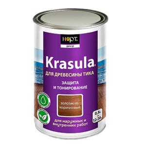 Защитно-декоративный состав «Krasula для древесины тика» #1669278