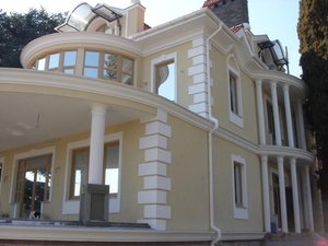 Отделка фасада травертином. Фасадные работы под ключ,  Травертин,  Жидкий траверти #1676832