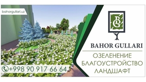 Разрабатываем ландшафтный дизайн от Компании Bahor Gullari! #1680888