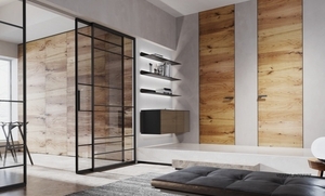 Стеклянные распашные и раздвижные двери,  стеклянные перегородки. Все виды работ  #1685249