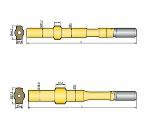 Хвостовик аналог Atlas Copco BBC 42,  BBC 44,  BBC 54,  BBC 100,  BBC 120 #1738989