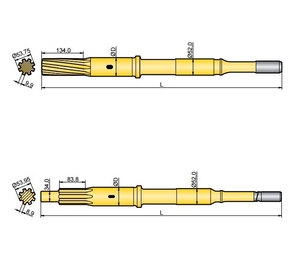 Хвостовик аналог Atlas Copco COP 1240EX,  COP 1338EX #1738980
