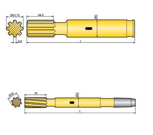 Хвостовик аналог Atlas Copco COP 1432,  COP 1435,  COP 1532 #1738979
