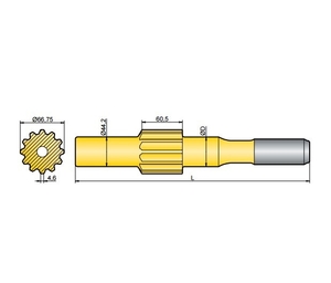 Хвостовик аналог Ingersoll Rand EVL 130,  VL 140 #1739253